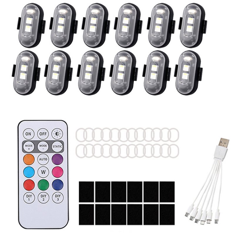 Drone Strobe Light - Kit Lampu Strobo LED 8 Warna