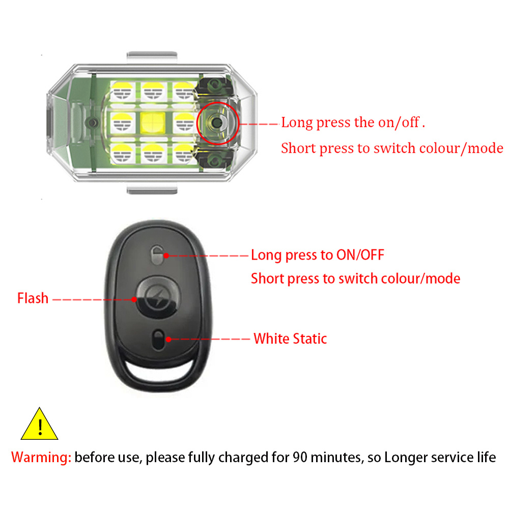 2PCS/4PCS Lampu Strobo LED Nir - Drone Beacon Light ulasan dan harga