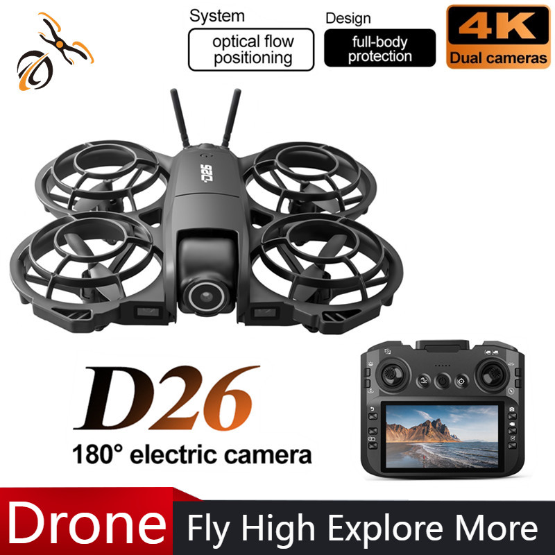 Drone D26 4K Aerial HD 180 °   - Drone Battery Charger ulasan dan harga