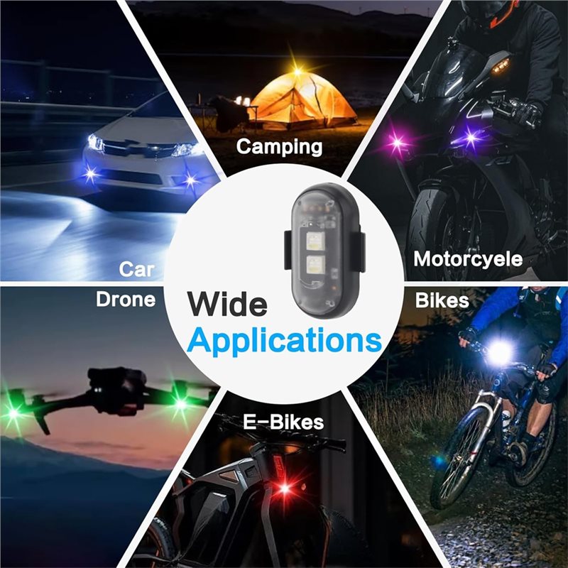 Kit Lampu Strobo LED 8 Warna N - Drone Strobe Light ulasan dan harga